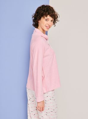 Pijama Cuello Alto Aplicación Bordado