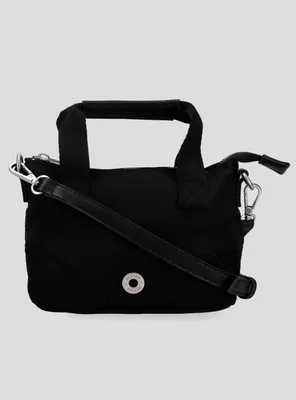Cartera Crossbody Textil con Asas Efecto Cuero