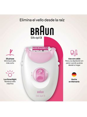 Imagen 2 del producto Depiladora de Pinzas Eléctrica Silk-épil SE3-031 PNK BOX MN