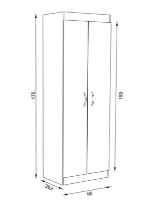 Imagen 2 del producto Clóset 2 Puertas 1 Repisa Cerezo