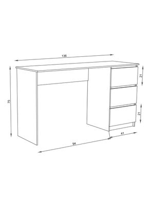 Imagen 2 del producto Escritorio 3 Cajones Bicolor