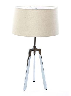 Lámpara de Sobremesa Cromo Beige Diseño 3