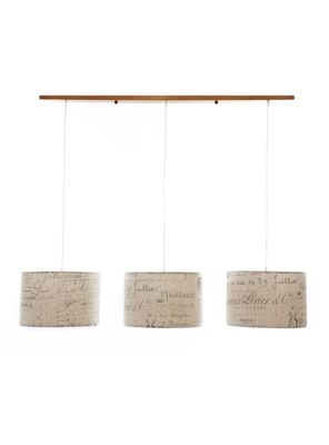 Lámpara Diseño 3 Colgante 3 Luces Crudo