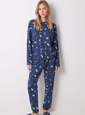 Pijama Largo Estampado Harry Potter