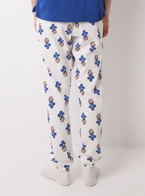 Imagen 2 del producto Pantalón Largo 100% Algodón Skinny Flores