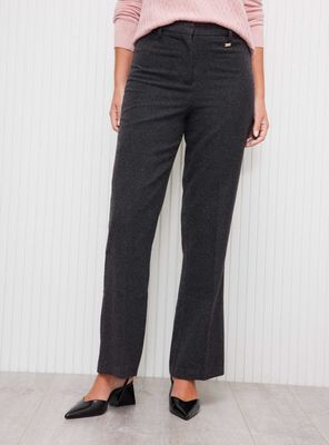 Pantalón con Lana Corte Recto Grafito