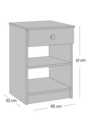 Imagen 2 del producto Pack 2 Camas Europeas Apolo Black 1 Plaza + Velador Granada Grey