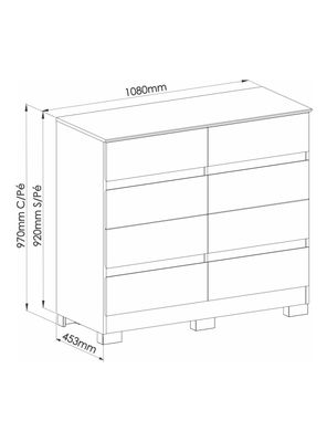 Imagen 2 del producto Cómoda Lara 8 Cajones