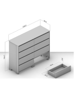 Imagen 2 del producto Cómoda Coimbra 8 Cajones