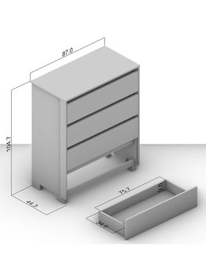 Imagen 2 del producto Cómoda Coimbra 4 Cajones