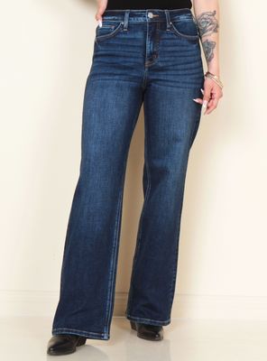 Jeans Recto Tiro Alto 1 Botón