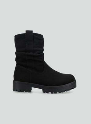 Imagen 2 del producto Botín Estilo Arrugado Efecto Gamuza Mujer