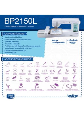 Imagen 2 del producto Máquina Bordadora Brother BP2150
