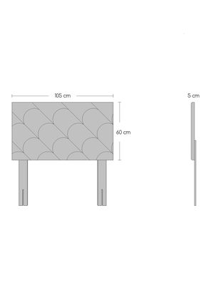 Imagen 2 del producto Cama Nido Apolo Black 1.5 Plazas x190 cm + Respaldo Everest + Velador Granada Nude