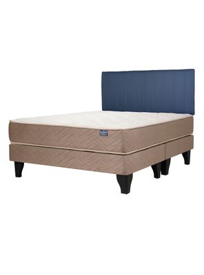 Cama Europea Bamboo 2 Plazas x190 cm Base Dividida + Respaldo Merci
