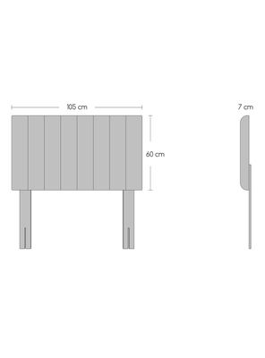 Imagen 2 del producto Cama Europea Bamboo 1.5 Plazas x190 cm + Respaldo Merci + Velador Malaga Grey