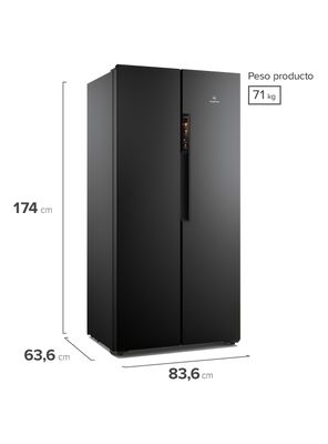 Imagen 2 del producto Refrigerador Side by Side No Frost 426 Litros MAS430B Negro