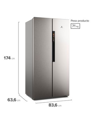 Imagen 2 del producto Refrigerador Side by Side No Frost 426 Litros MAS430 Inox