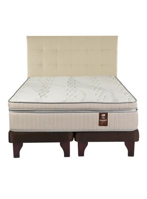 Imagen 2 del producto Cama Europea Máximo Cobre 2 Plazas 150 x 200 cm + Respaldo Design Crudo