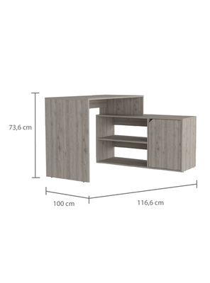 Imagen 2 del producto Escritorio Esquinero en Forma L Rennes Gris