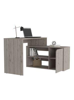 Escritorio Esquinero en Forma L Rennes Gris