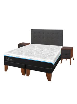 Cama Europea Green Infinity King + Set Muebles Eufrates