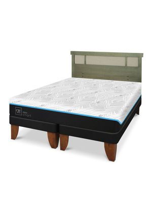 Imagen 1 del producto Cama Europea Green Infinity King + Respaldo Dublin Olivo