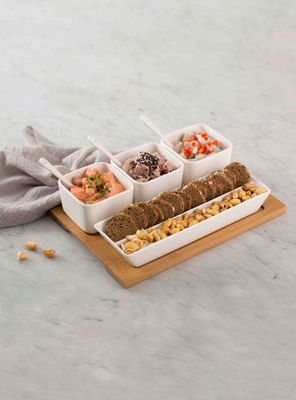 Imagen 2 del producto Set de Cocktail 4 Mini Fuentes Bambú