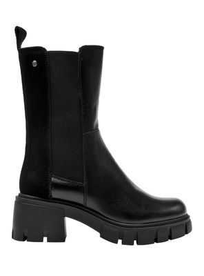 Bota Cuero Taco Cuadrado CH028 Mujer