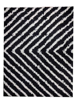 Alfombra Shaggy Guiza 170x230 cm Negro