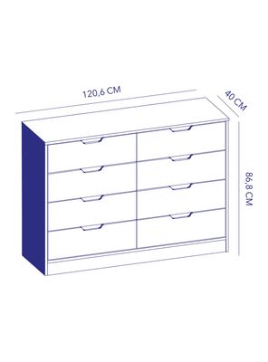 Imagen 2 del producto Cómoda Misuri 8 Cajones