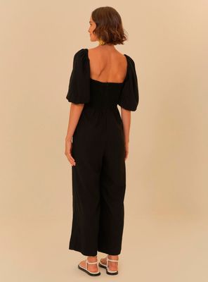 Imagen 2 del producto Enterito Largo Liso con Manga Abullonada