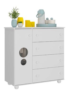 Cómoda Blanco Top Baby 4 Cajones