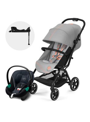 Coche Travel Eezy S Plus BLK Gris y Silla Aton S2