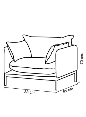 Imagen 2 del producto Sillón Fierro Fibras Mixtas Dora Decora