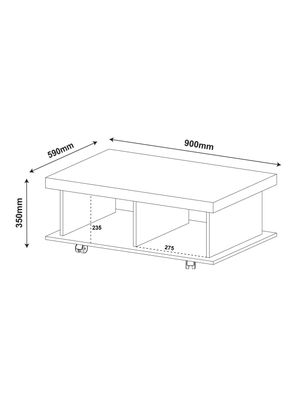 Imagen 2 del producto Mesa de Centro Dunas Rectangular 59x90 cm