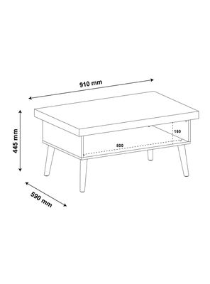 Imagen 2 del producto Mesa de Centro Lucca 59x91 xm