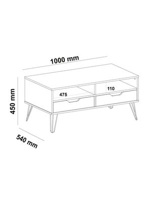 Imagen 2 del producto Mesa de Centro Estocolmo 2C 54x100 cm