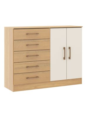 Cómoda 5 Cajones 2 Puertas