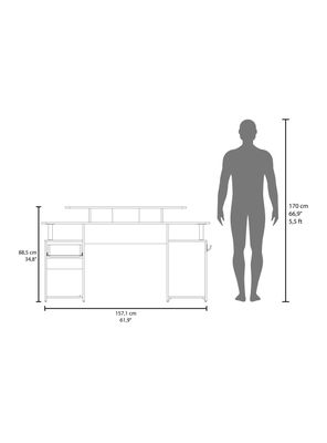 Imagen 2 del producto Escritorio Gamer Keria 2.0 Negro Canto Rojo