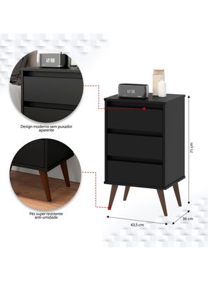 Imagen 2 del producto Velador Wood 3 Cajones