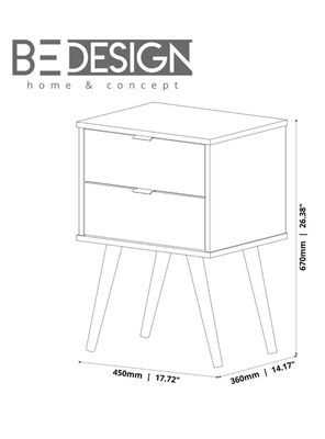 Imagen 2 del producto Velador Luxor 2 Cajones Caramelo