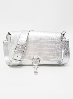 Cartera Croco Silver