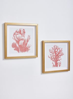 Imagen 2 del producto Set Dos Cuadros Coral 33 x 33 cm