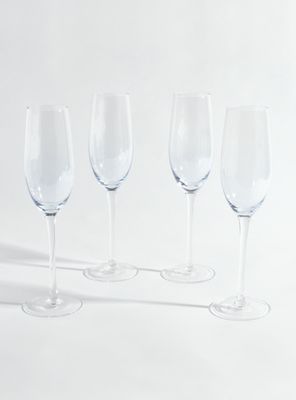 Set 4 Copas Champaña Azules 240 ml