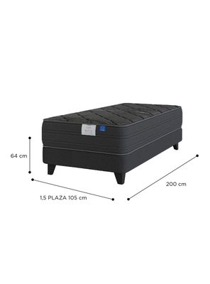 Imagen 2 del producto Cama Europea Black 1.5 Plazas Box + Respaldo Colonia