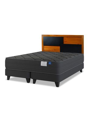 Cama Europea Black King + Respaldo Colonia