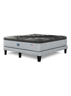 Cama Europea Sky 2 Plazas + Respaldo Tignes Plata