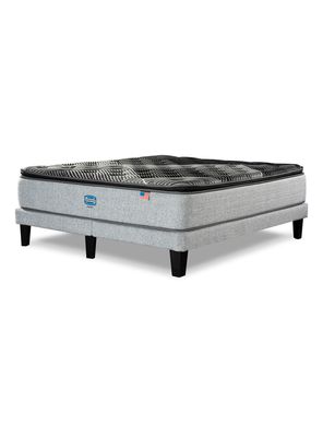 Cama Europea Sunset 2 Plazas Plata