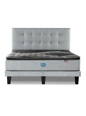 Imagen 2 del producto Cama Europea Sunset 2 Plazas + Respaldo Tignes Plata